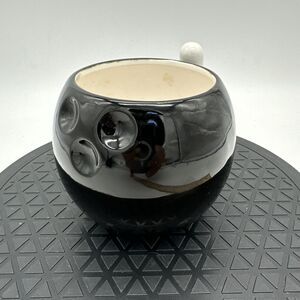 Vintage National Potteries Bowling Ball Coffee Mug Cup Ceramic Pins Ball 1963